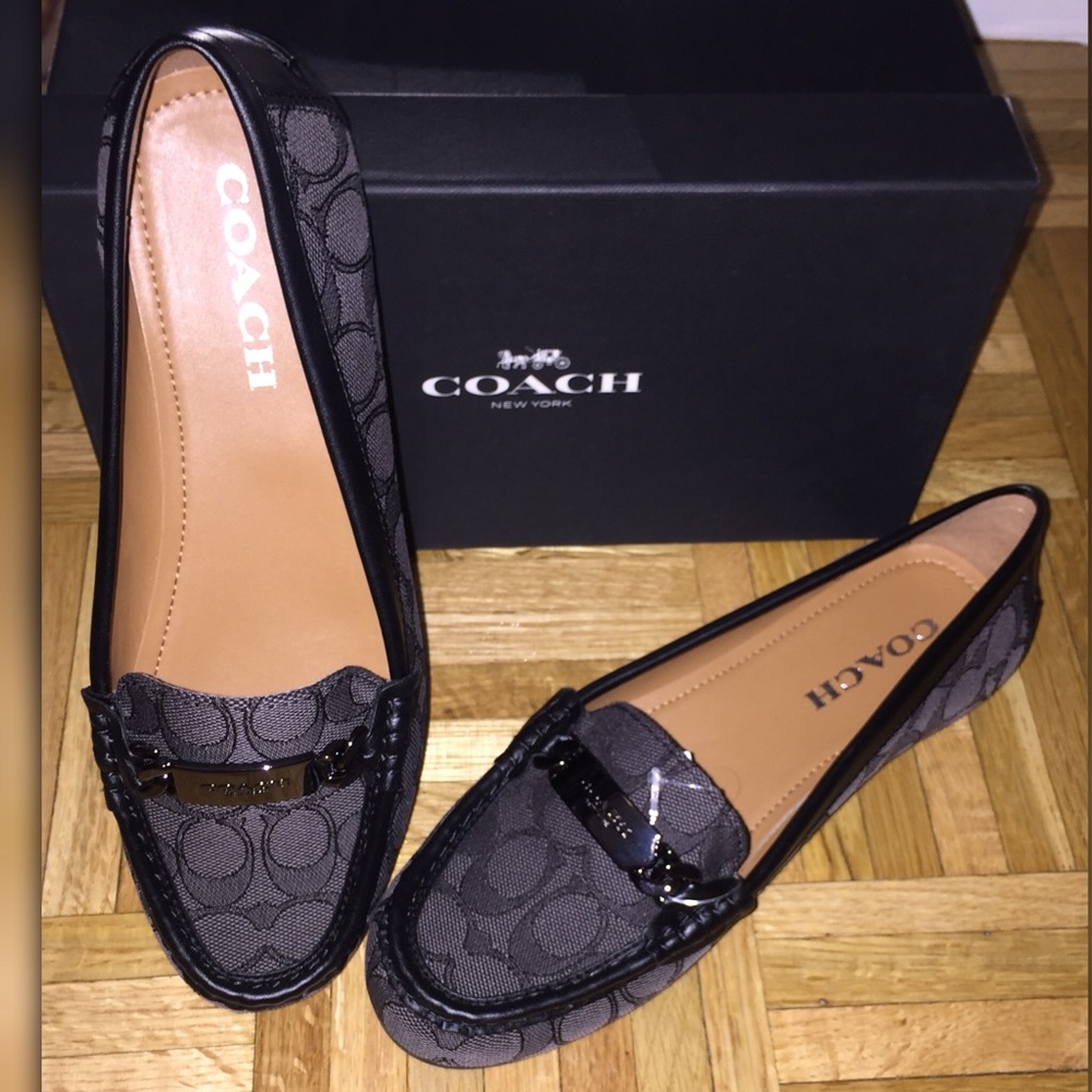 New! Coach Loafers 8M-Black Smoke